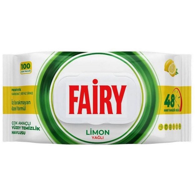 دستمال مرطوب فیری مدل Limon بسته 100 عددی